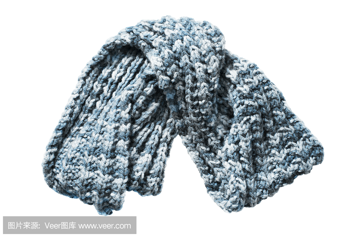 藍(lán)色的圍巾孤立