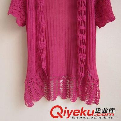 2014日系外貿原單 春秋新款女式針織衫鏤空鉤花開衫披肩廠家直銷圖片|2014日系外貿原單 春秋新款女式針織衫鏤空鉤花開衫披肩廠家直銷產品圖片由即墨市錦多元服裝廠公司生產提供-